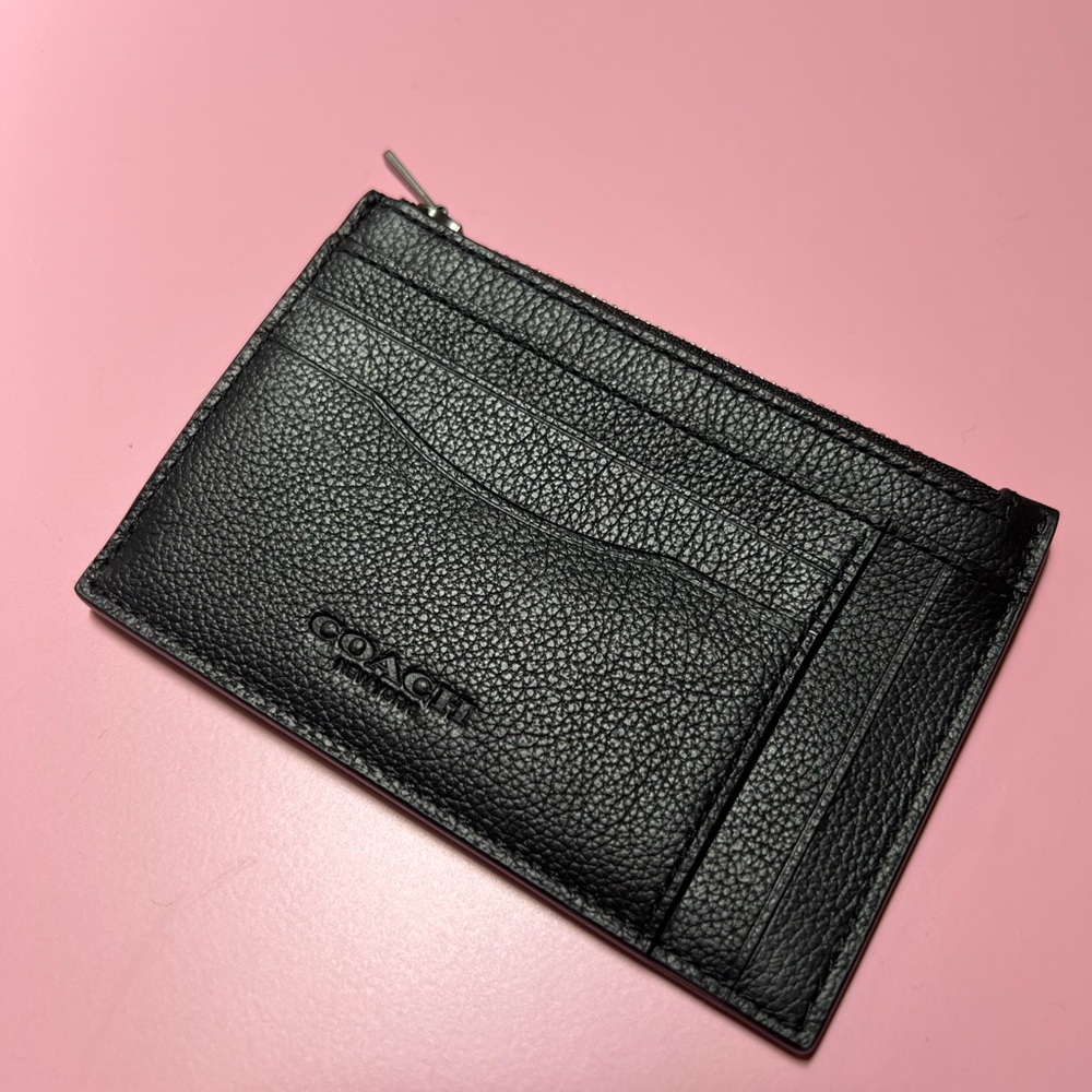 Coach leather ID case wallet
